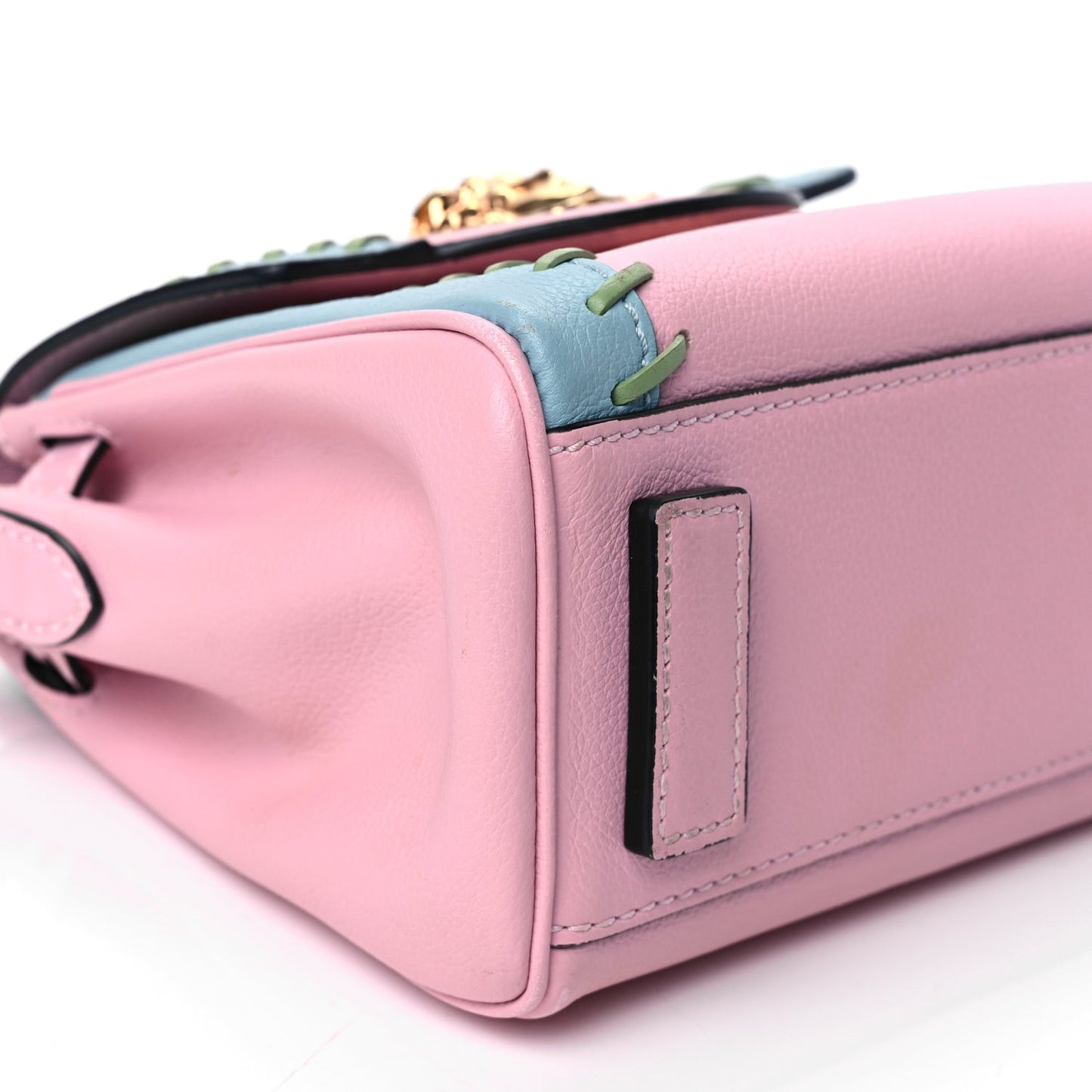 Calfskin Whipstitch La Medusa Top Handle Handbag English Rose English Rose