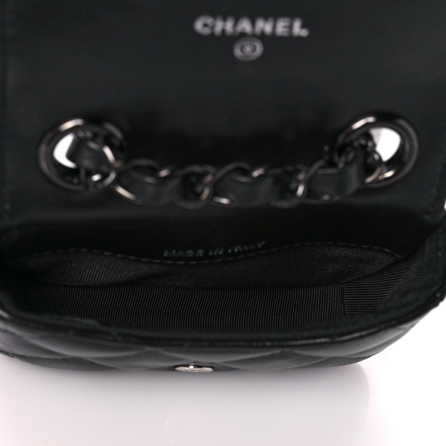 Chanel Lambskin Quilted Mini Chain Belt Bag So Black 7 of 12