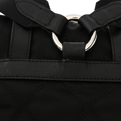 Prada Tessuto Nylon Saffiano Vela Quilted Backpack Black 15 of 16