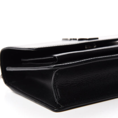 Saint Laurent Calfskin Monogram Sunset Chain Wallet Black 6 of 12