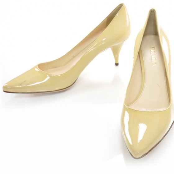 Vernice Kitten Heels 37.5 Beige