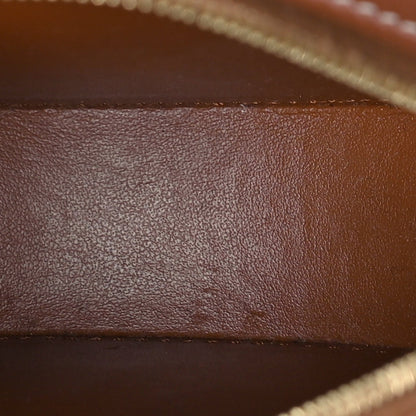 Celine Smooth Calfskin Cuir Small Triomphe Oval Crossbody Purse Tan 4 of 7