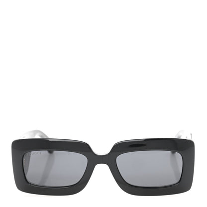 Gucci Oversized Rectangular Acetate Frame GG Marmont Logo Sunglasses GG0811S Black 2 of 7