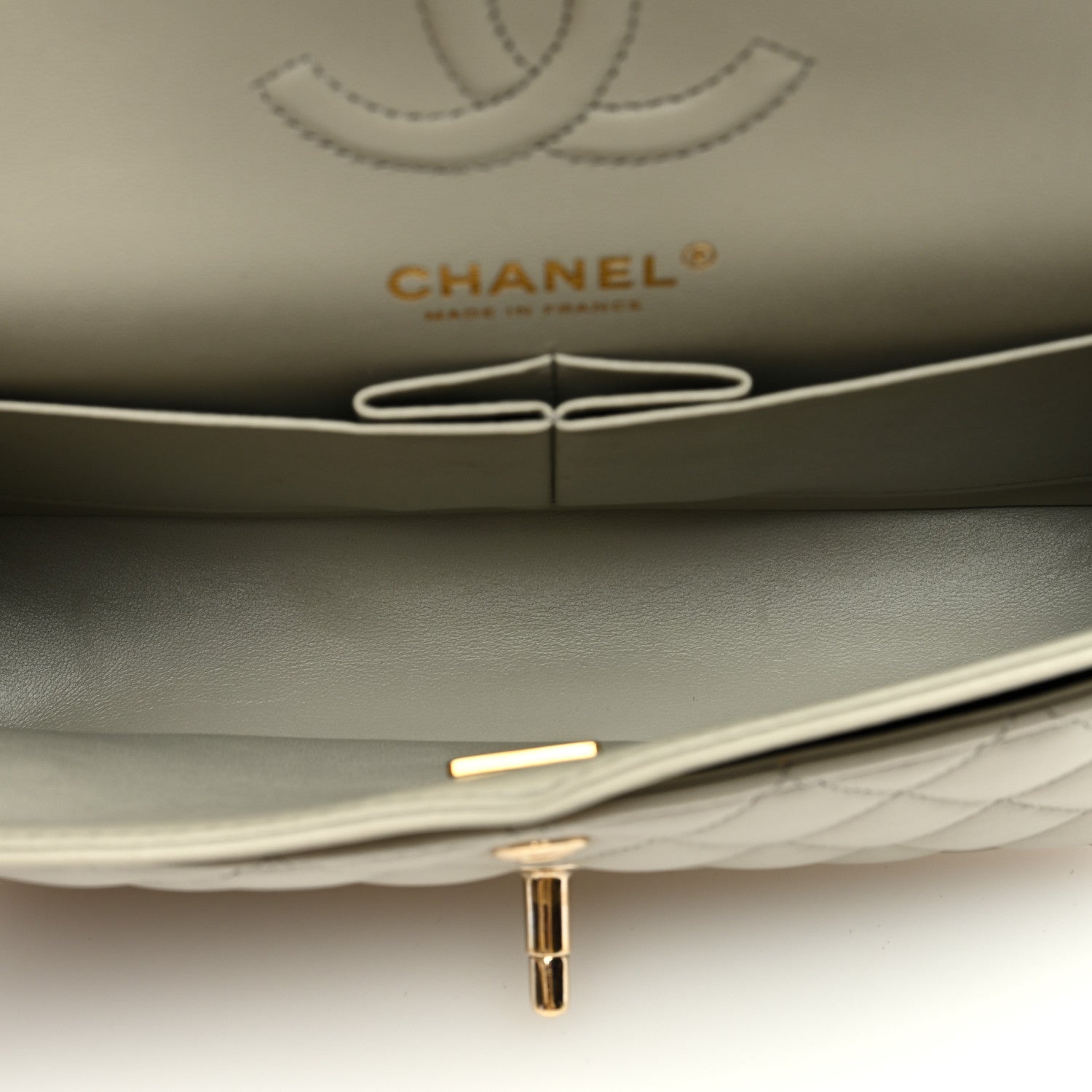 Chanel Lambskin Quilted Small Double Flap Grey 5 of 12