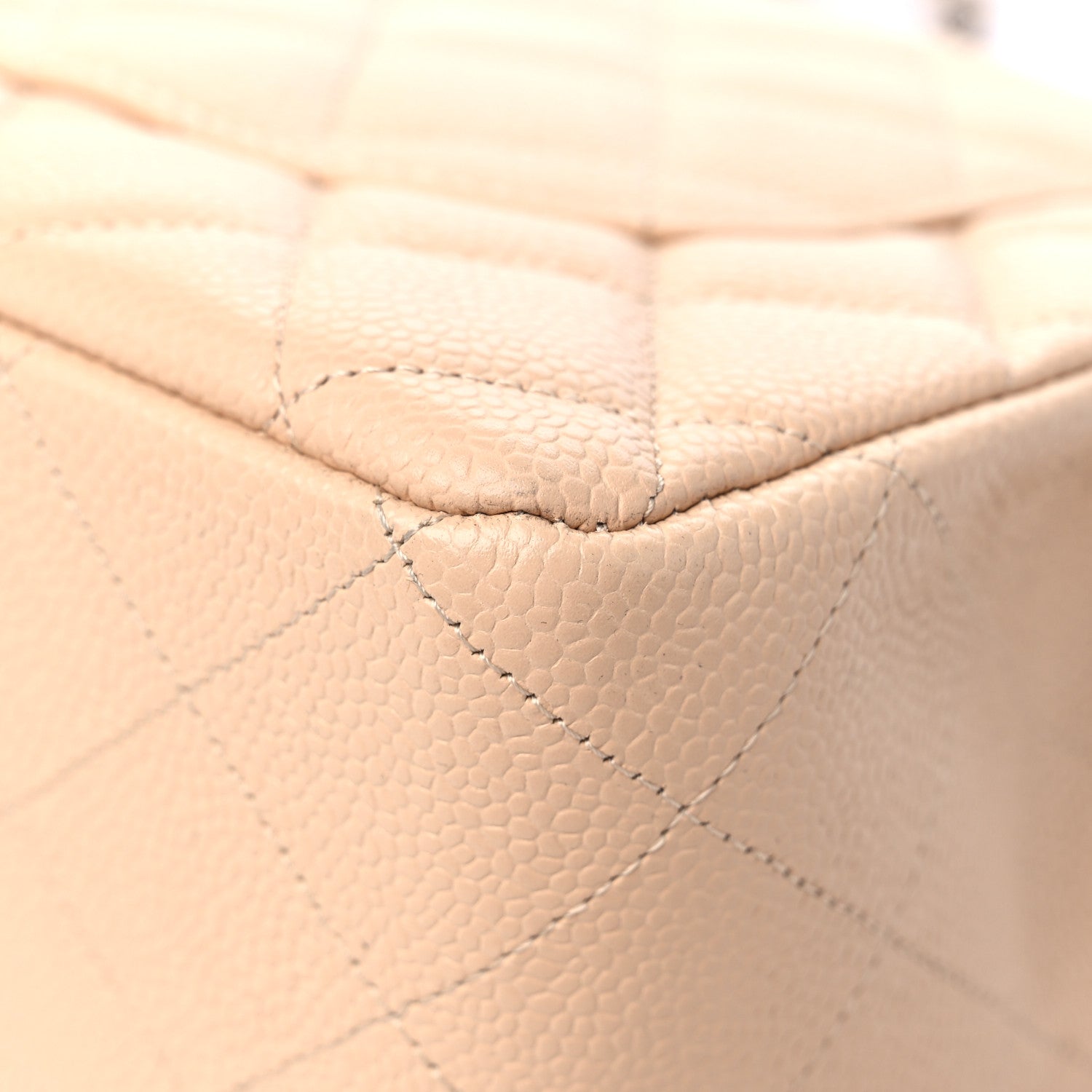 Chanel Caviar Quilted Jumbo Single Flap Beige 11 of 11