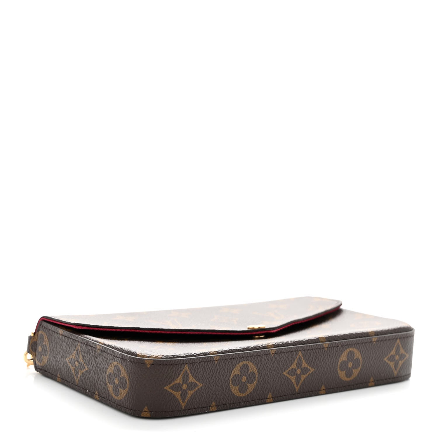 Louis Vuitton Monogram Pochette Felicie Chain Wallet Fuchsia 5 of 10
