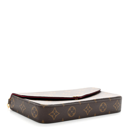 Louis Vuitton Monogram Pochette Felicie Chain Wallet Fuchsia 5 of 10
