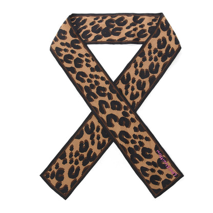 Louis Vuitton Silk Leopard Bandeau Scarf Marron 1 of 4