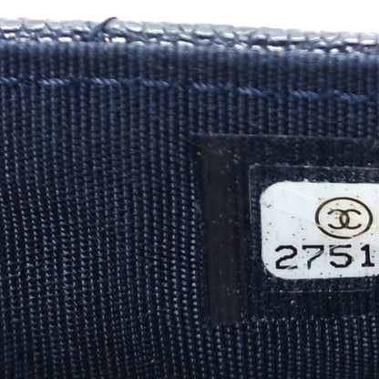 Chanel Caviar Quilted Boy Flap Card Holder Navy 7 of 7