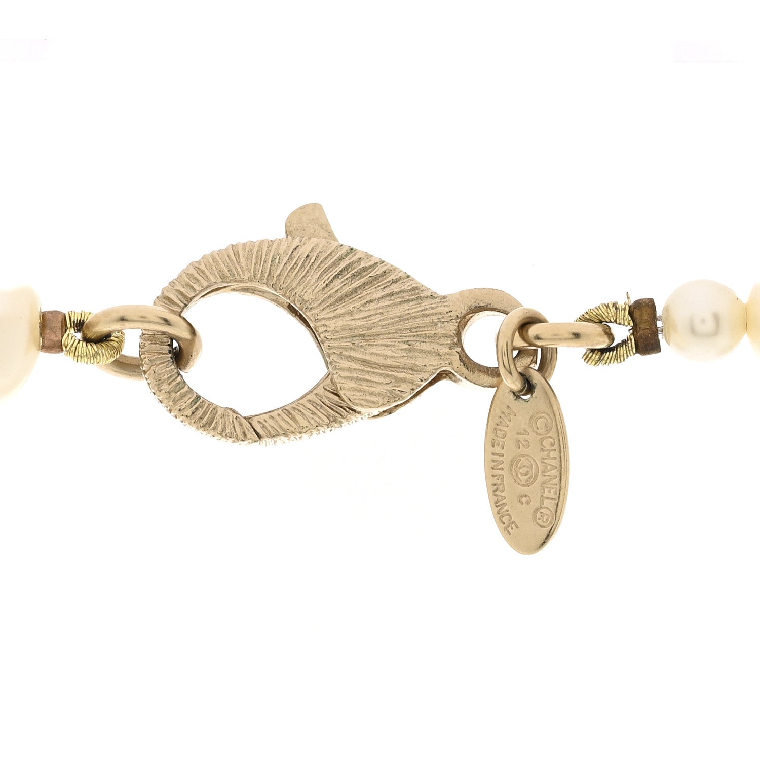 Chanel Pearl CC Long Necklace Light Gold 5 of 6