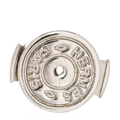 Hermes Palladium Cage d'H Earrings Rose Dragee 4 of 4