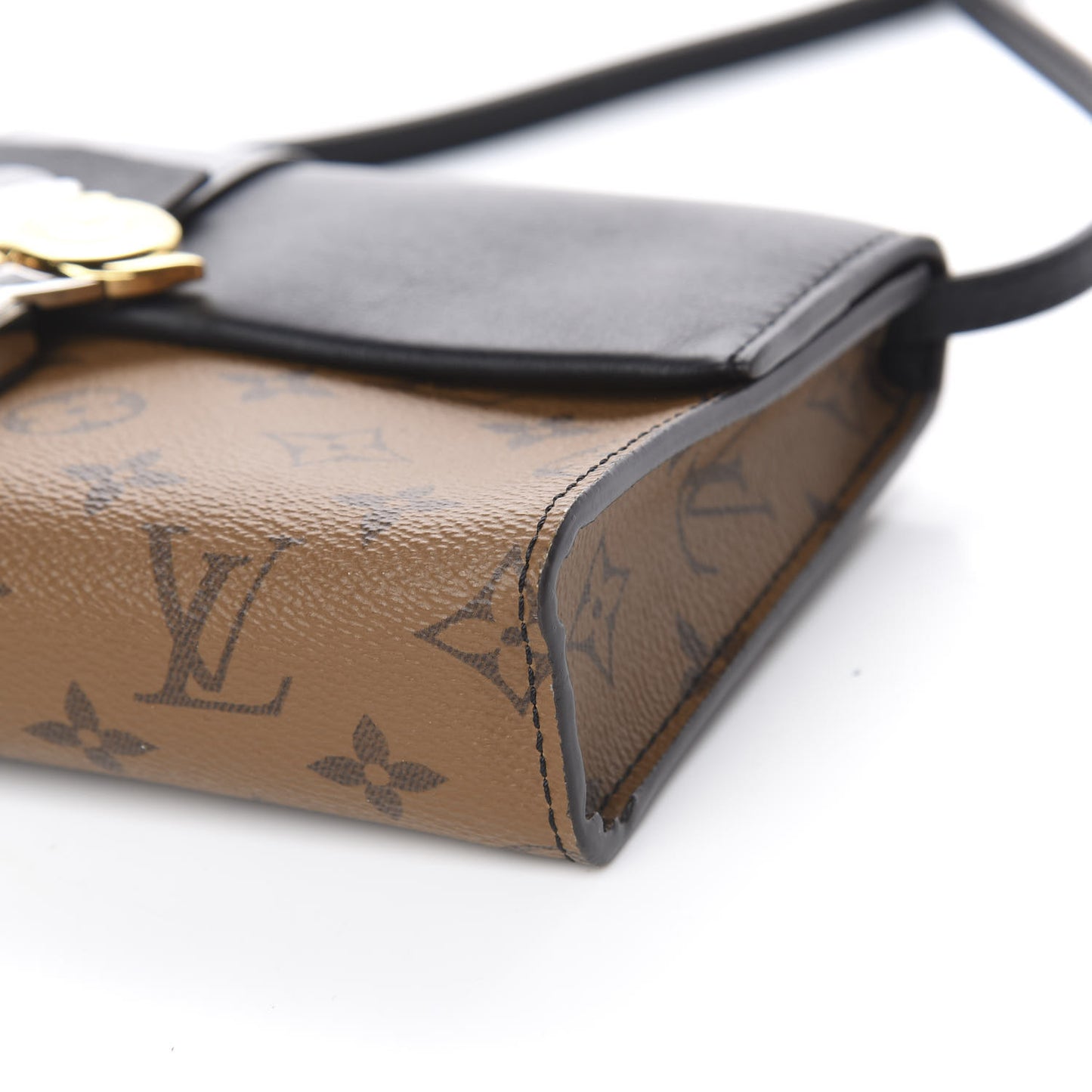 Calfskin Reverse Monogram Column Clutch