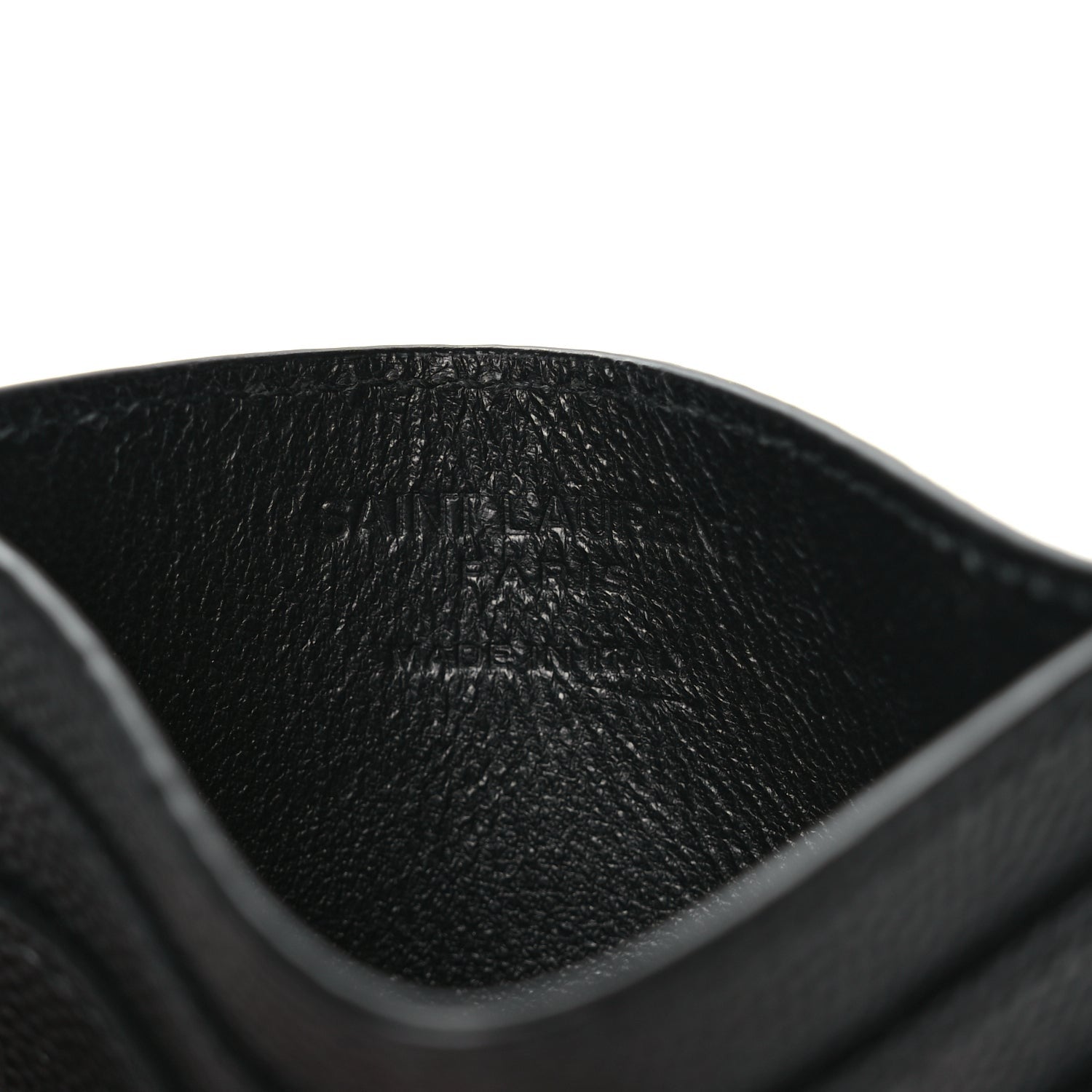 Saint Laurent Grain De Poudre Card Case Black 6 of 9
