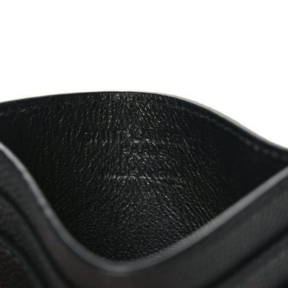 Saint Laurent Grain De Poudre Card Case Black 6 of 9