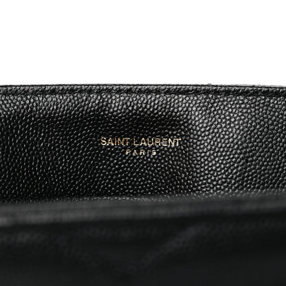Saint Laurent Grain de Poudre Calfskin Y Quilted Monogram Small Loulou Chain Satchel Black 5 of 9