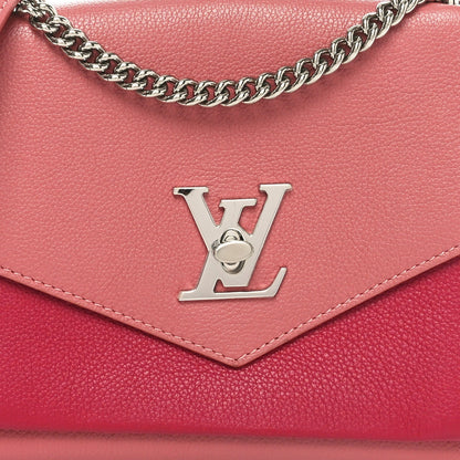 Louis Vuitton Soft Calfskin Mylockme Chain Bag BB Rose Boudoir Lie De Vin 7 of 7