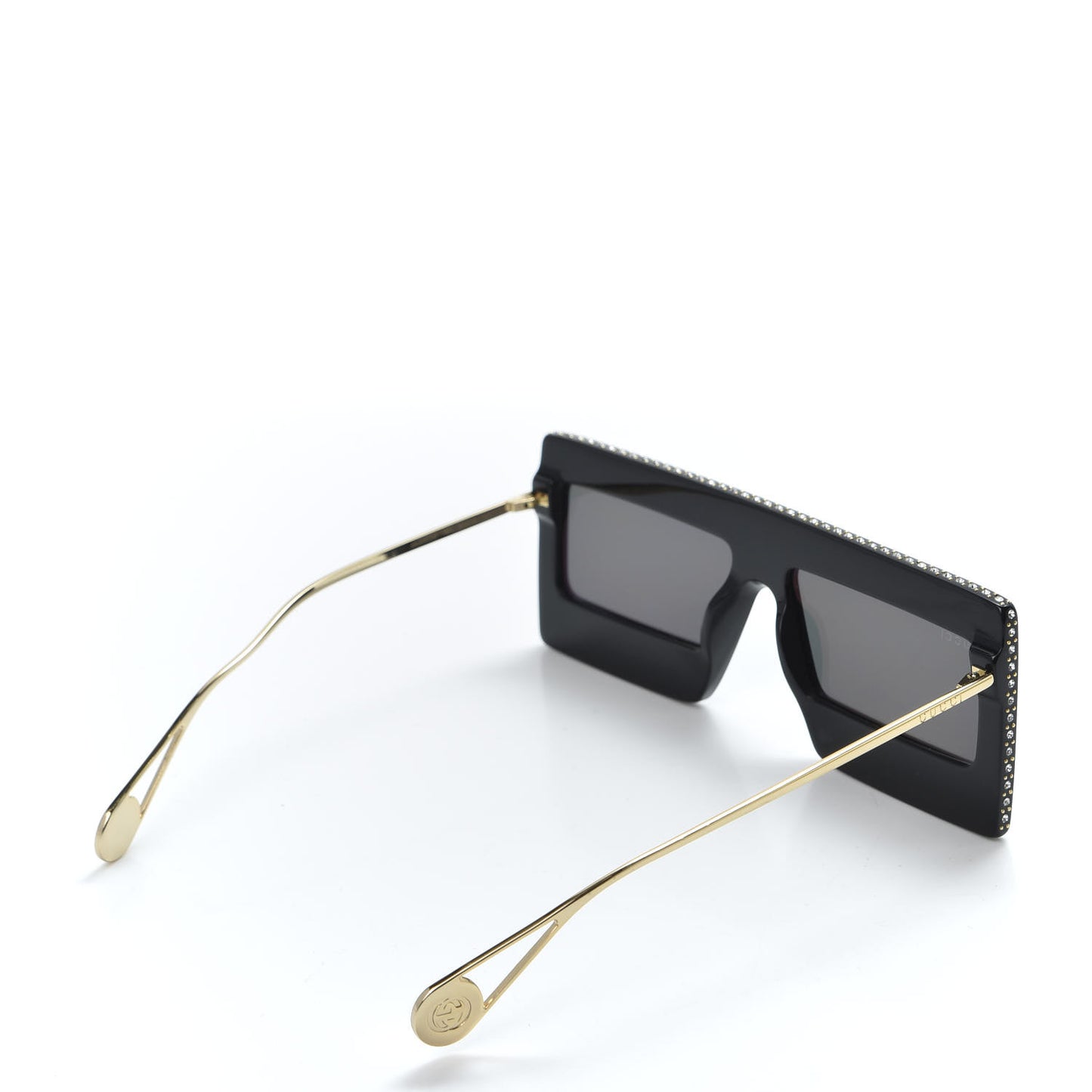 Acetate Crystal Mask-Frame Sunglasses GG0431S Black