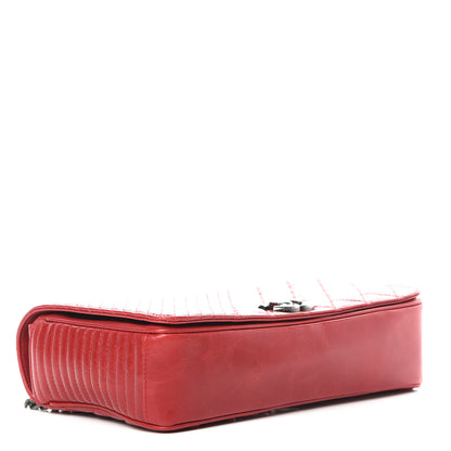 Chanel Glazed Calfskin Medium Coco Boy Flap Red 4 of 11