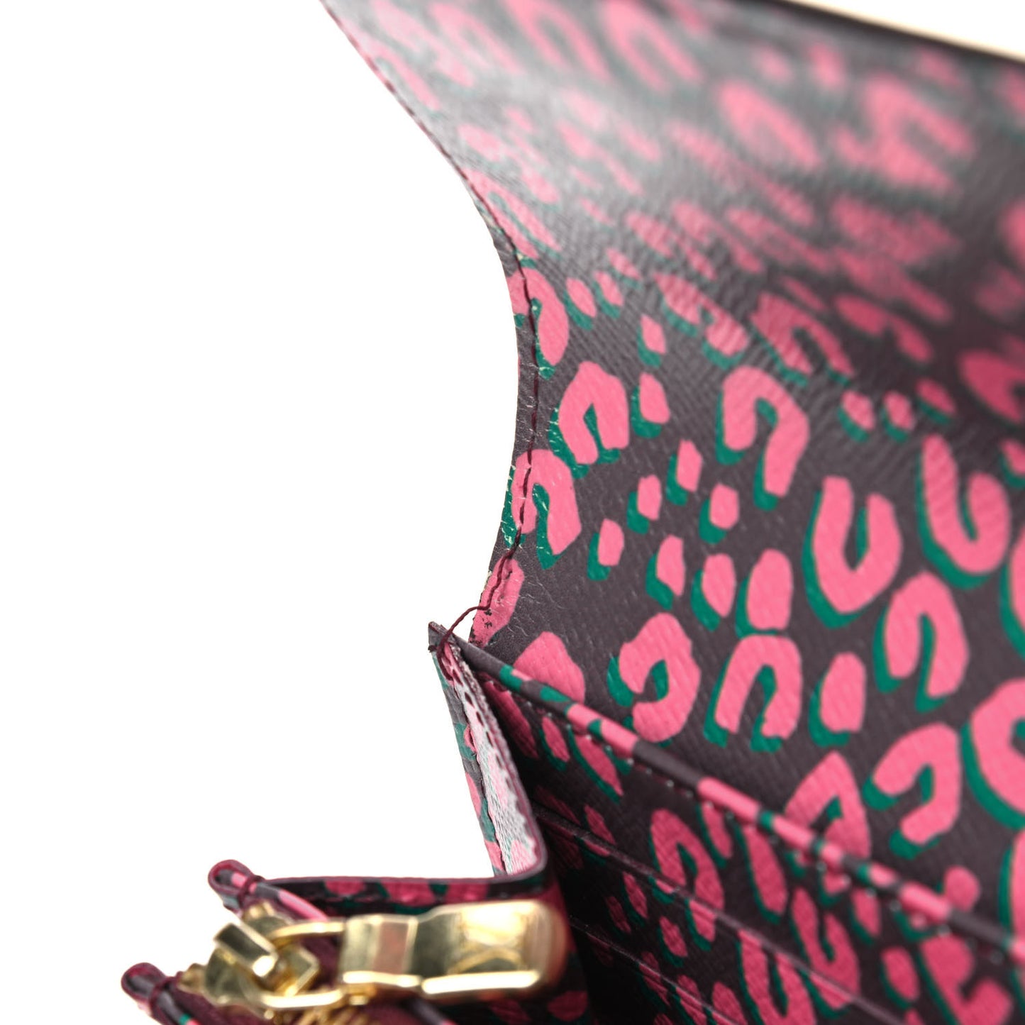 Monogram Leopard Sarah Wallet Rouge Fauviste