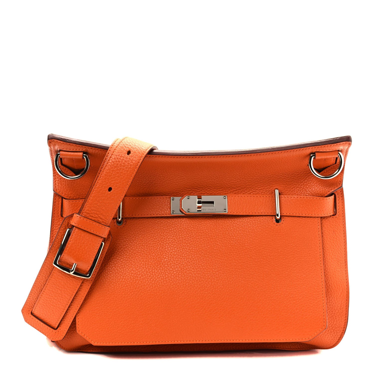 Hermes Taurillon Clemence Jypsiere 34 Orange 1 of 10
