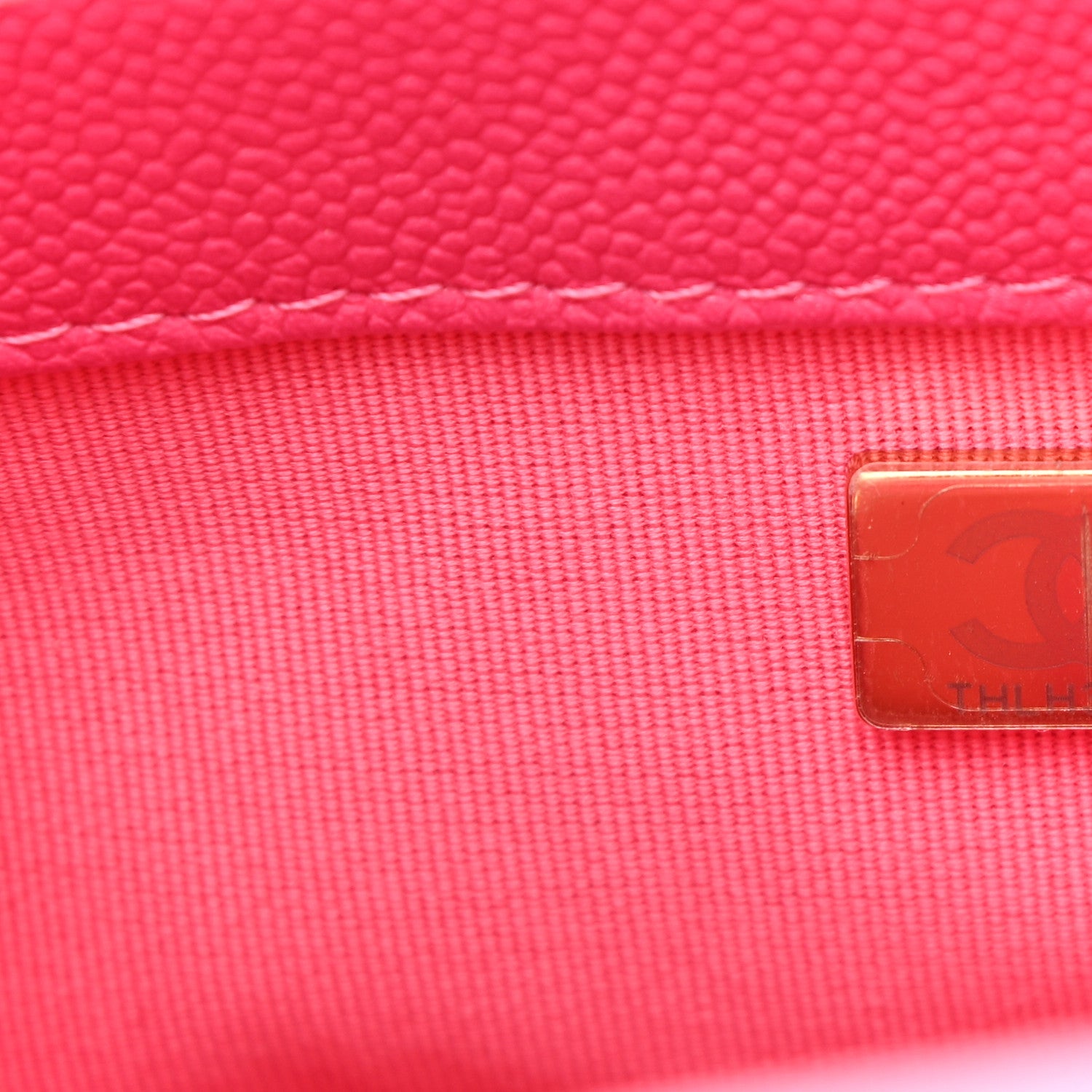 Chanel Shiny Caviar Quilted Small Chain Melody Flap Dark Pink 7 of 11