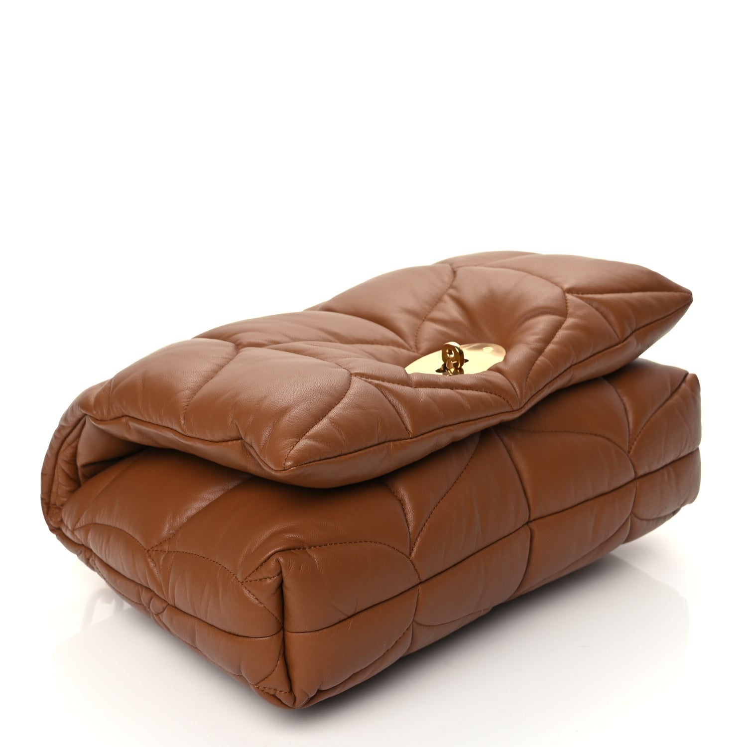 Mulberry Nappa Pillow Quilted Softie Bag Tobacco Brown 3 of 9