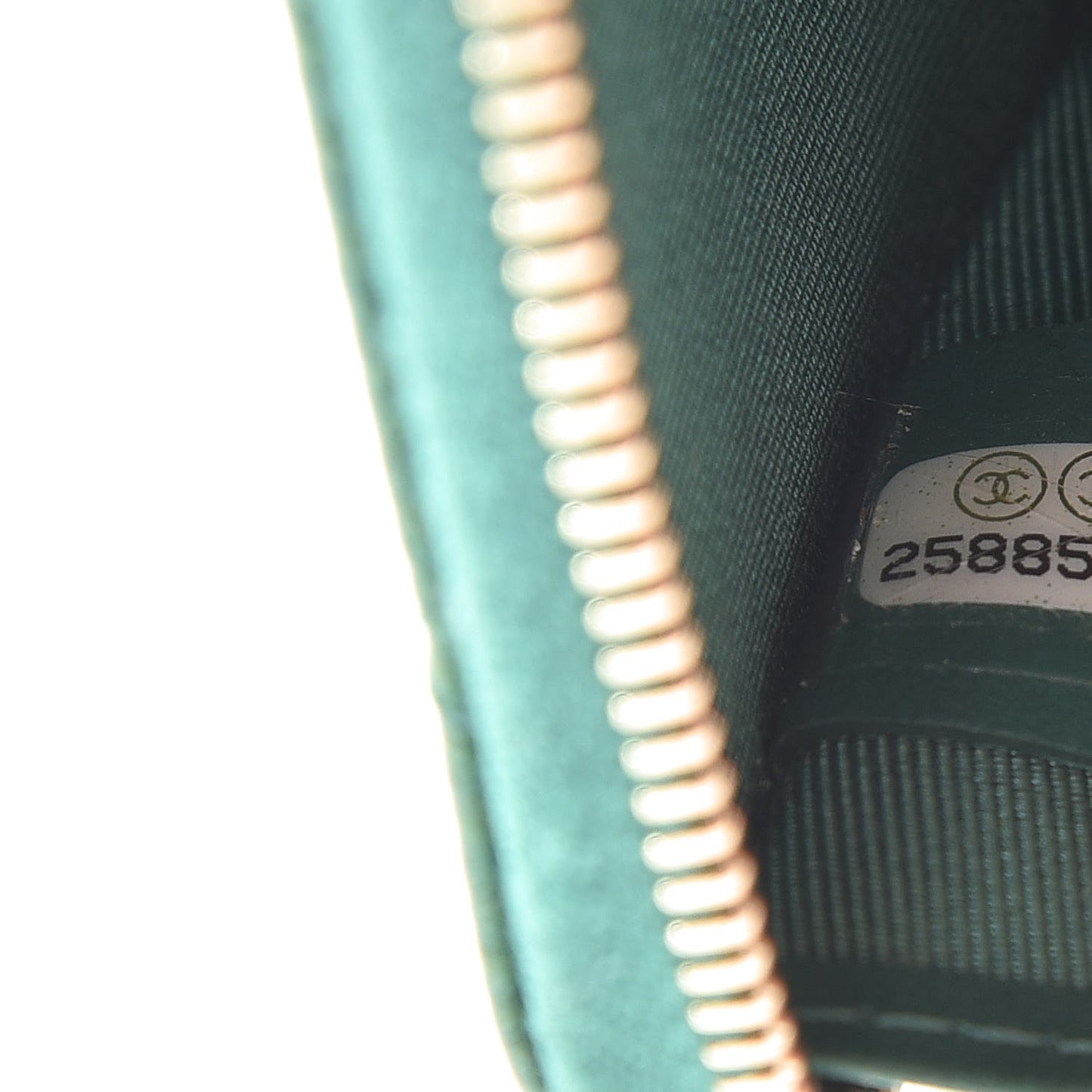 Metallic Caviar Quilted Key Holder Case Green