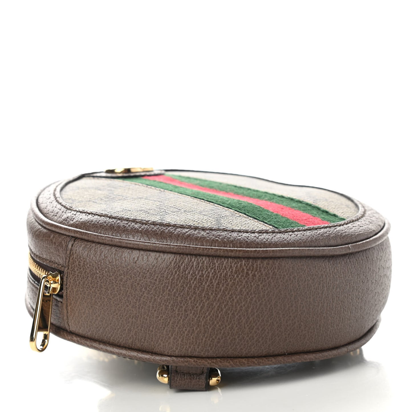 GG Supreme Monogram Web Mini Ophidia Round Backpack Brown