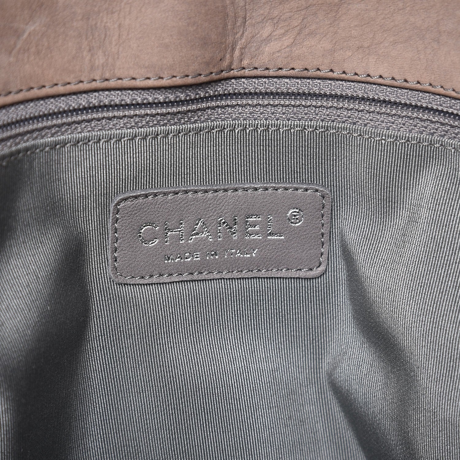 Chanel Nubuck Quilted Chain Around Maxi Flap Grey 6 of 10