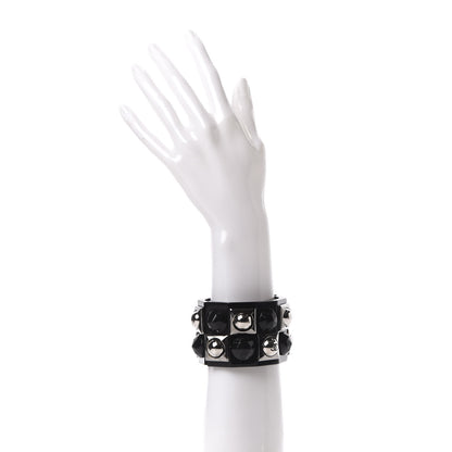 Chanel Resin Studded CC Cuff Black 2 of 6