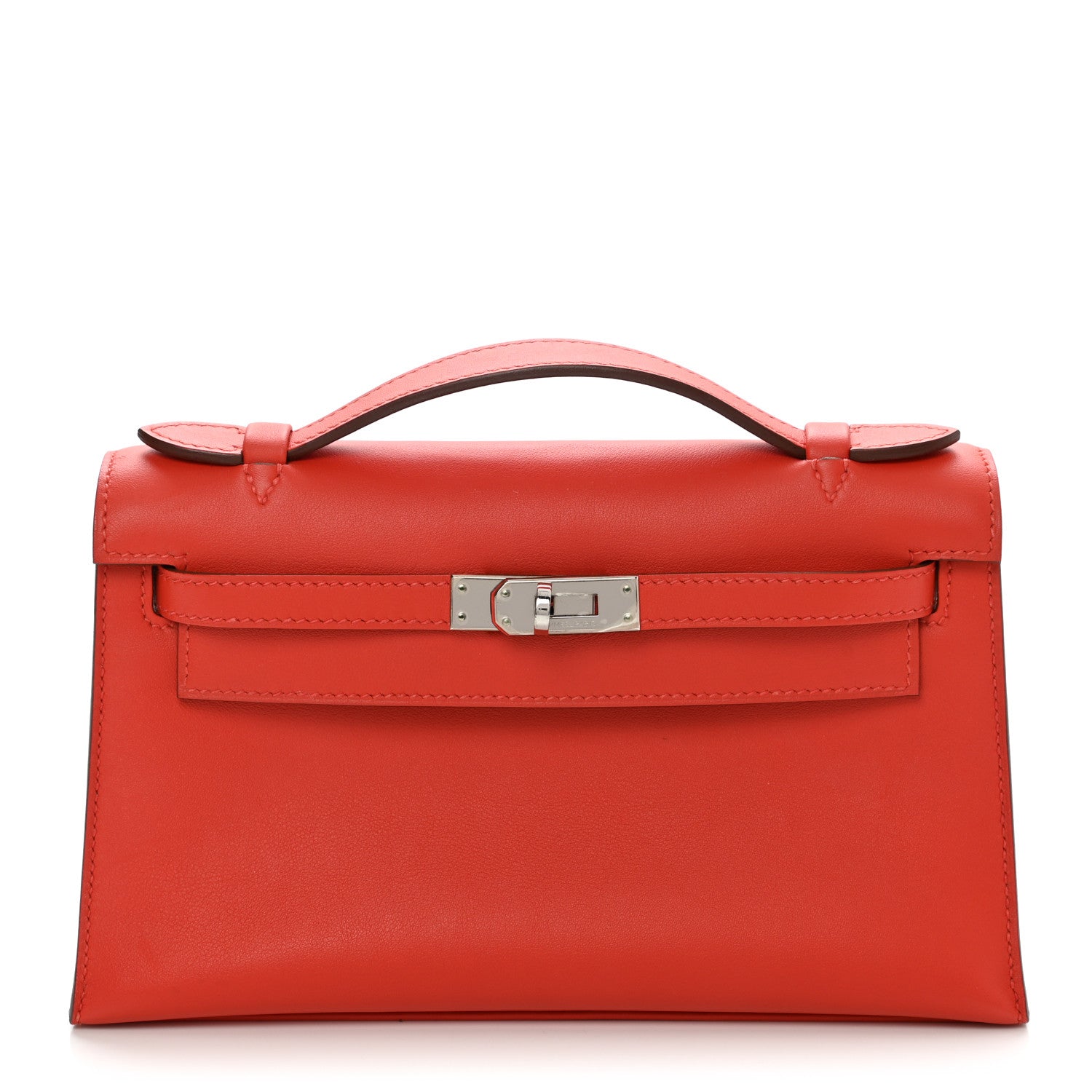 Hermes Swift Kelly Pochette Clutch Rouge Tomate 1 of 8