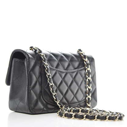Chanel Lambskin Quilted Mini Rectangular Flap Black 3 of 10