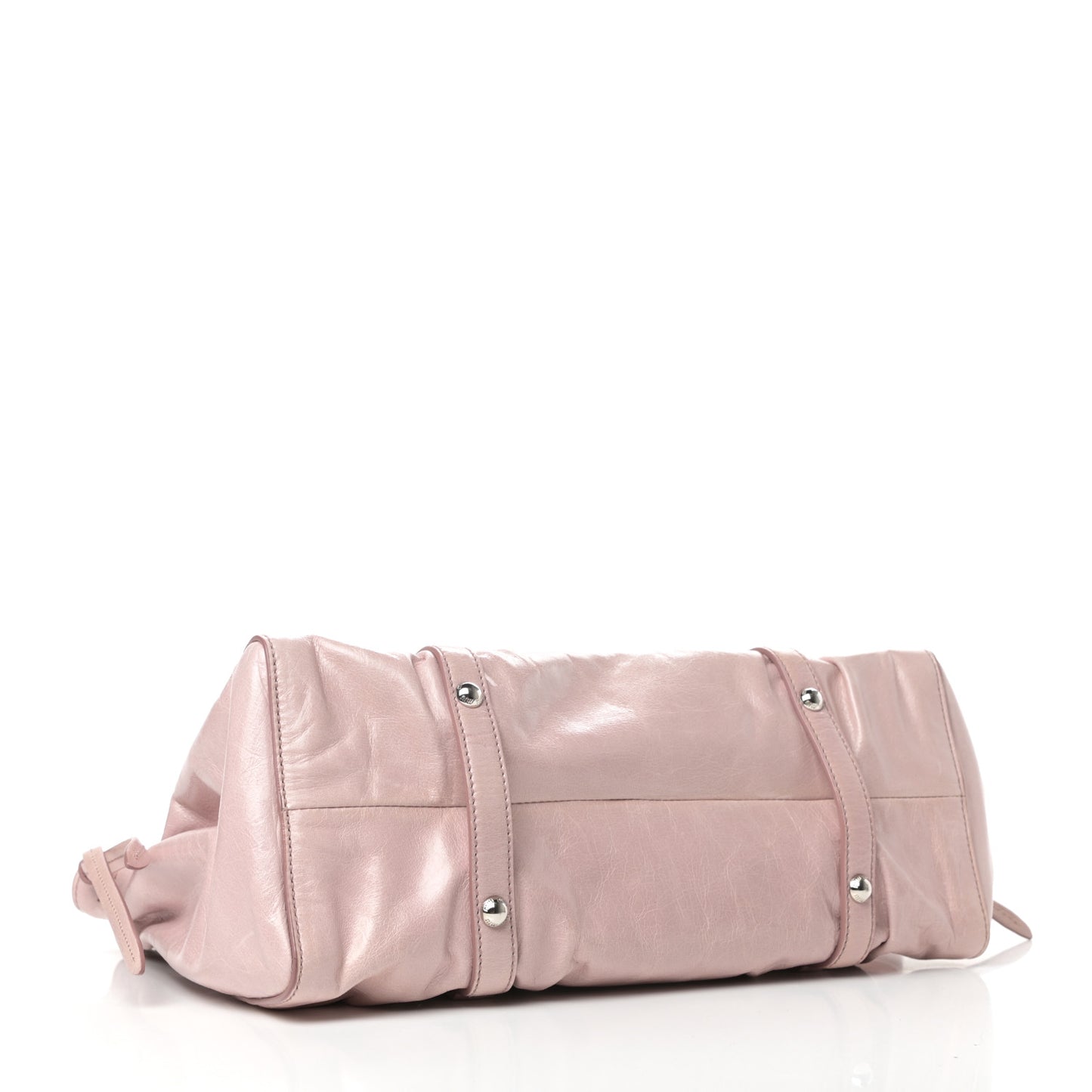 Vitello Lux Gathered Tote Mughetto