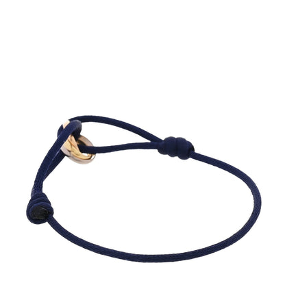 Cartier 18K Pink Yellow White Gold Trinity Adjustable Cord Bracelet  Navy 2 of 4