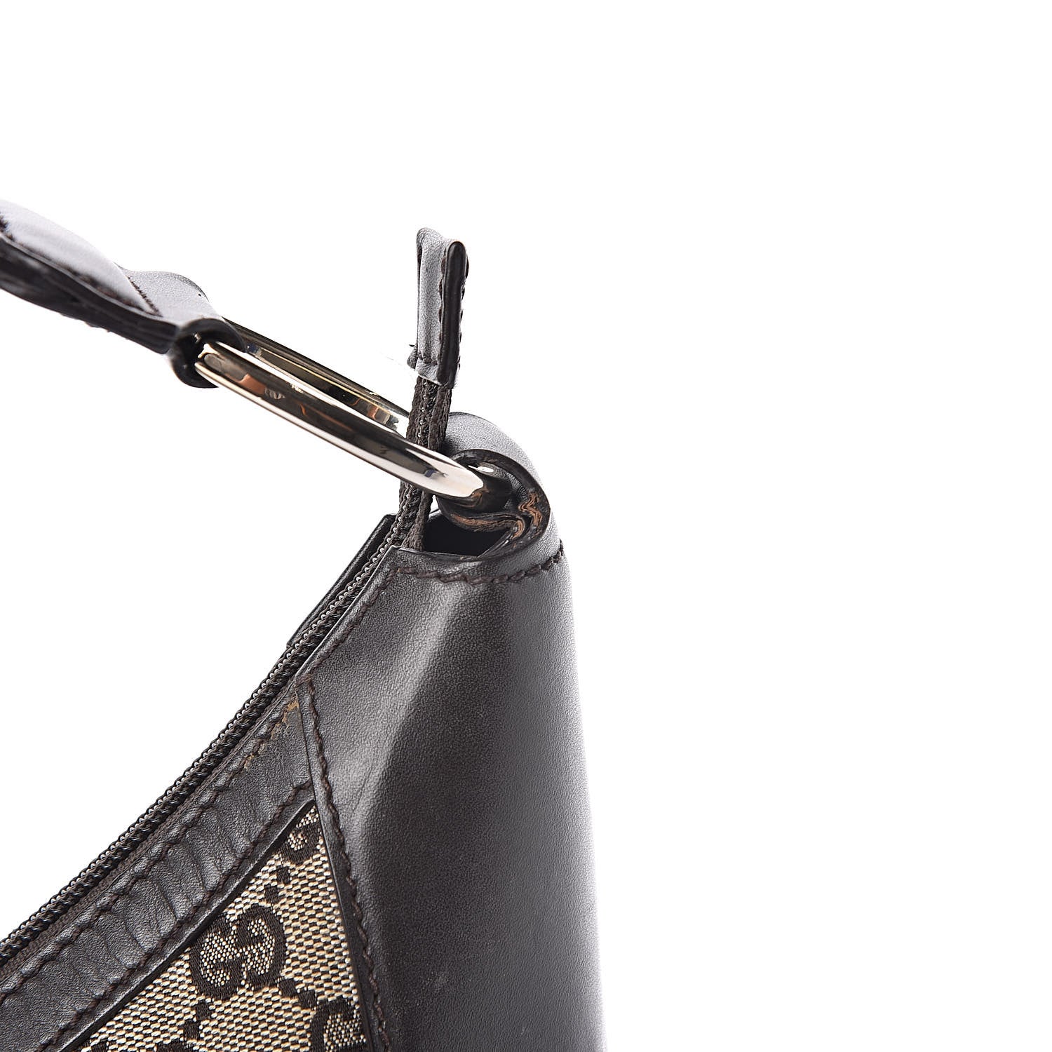 Gucci Monogram Half Moon Hobo Dark Brown 11 of 12