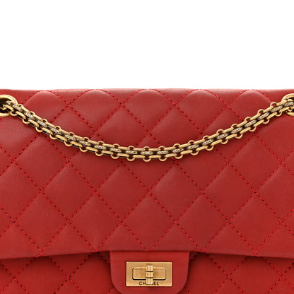 Chanel Iridescent Calfskin Quilted 2.55 Reissue 226 Flap Red 8 of 15