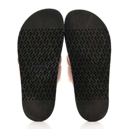 Hermes Suede Goatskin Extra Sandals 39.5 Rose Opaline 5 of 8