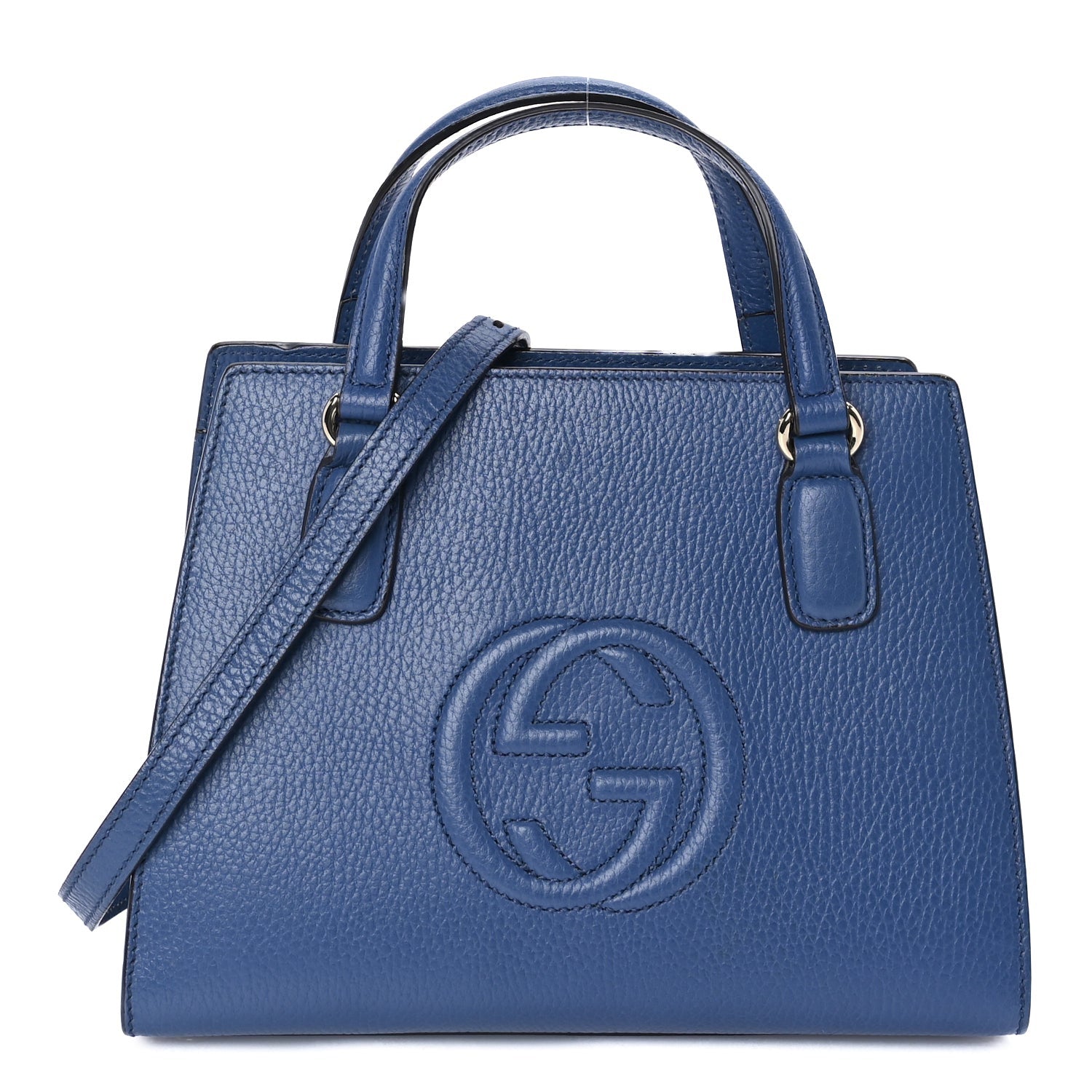 Gucci Dollar Calfskin Medium Soho Top Handle Satchel Caspian 1 of 8