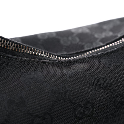 Gucci Monogram Medium Horsebit Chain Hobo Black 16 of 17