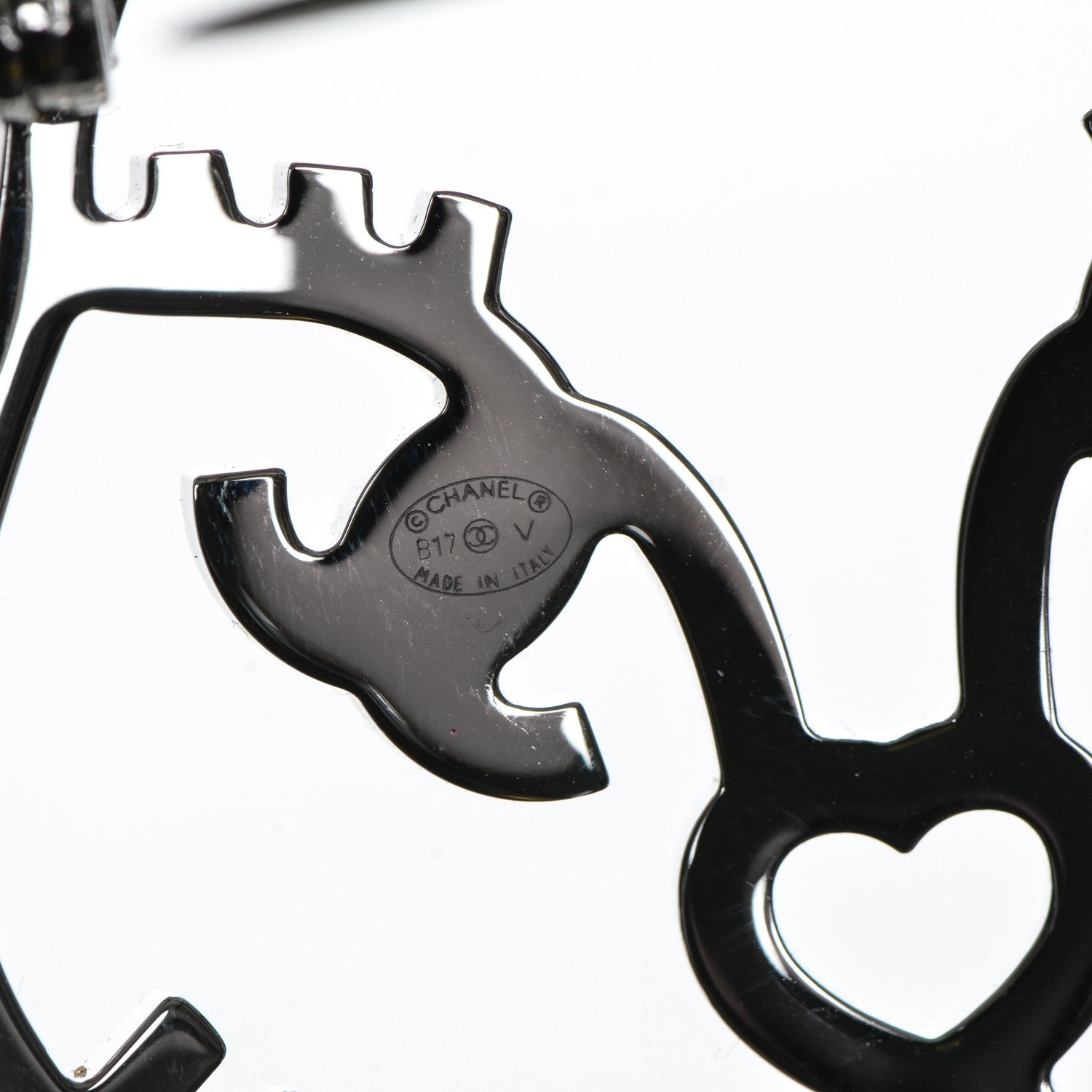 Chanel Strass Crystal Emoji Choupette Cat Brooch Silver 4 of 4