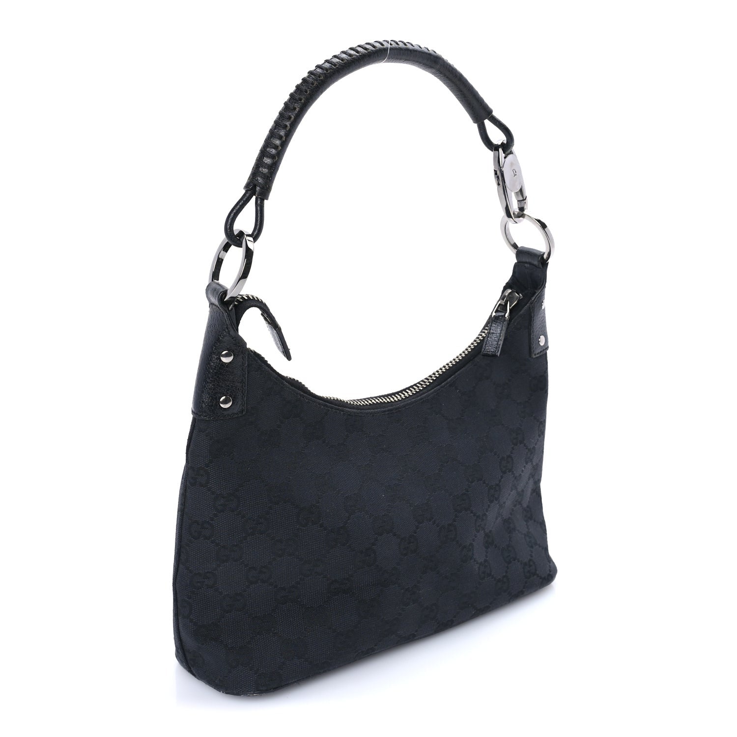 Gucci Monogram Classic Ring Hobo Black 2 of 7