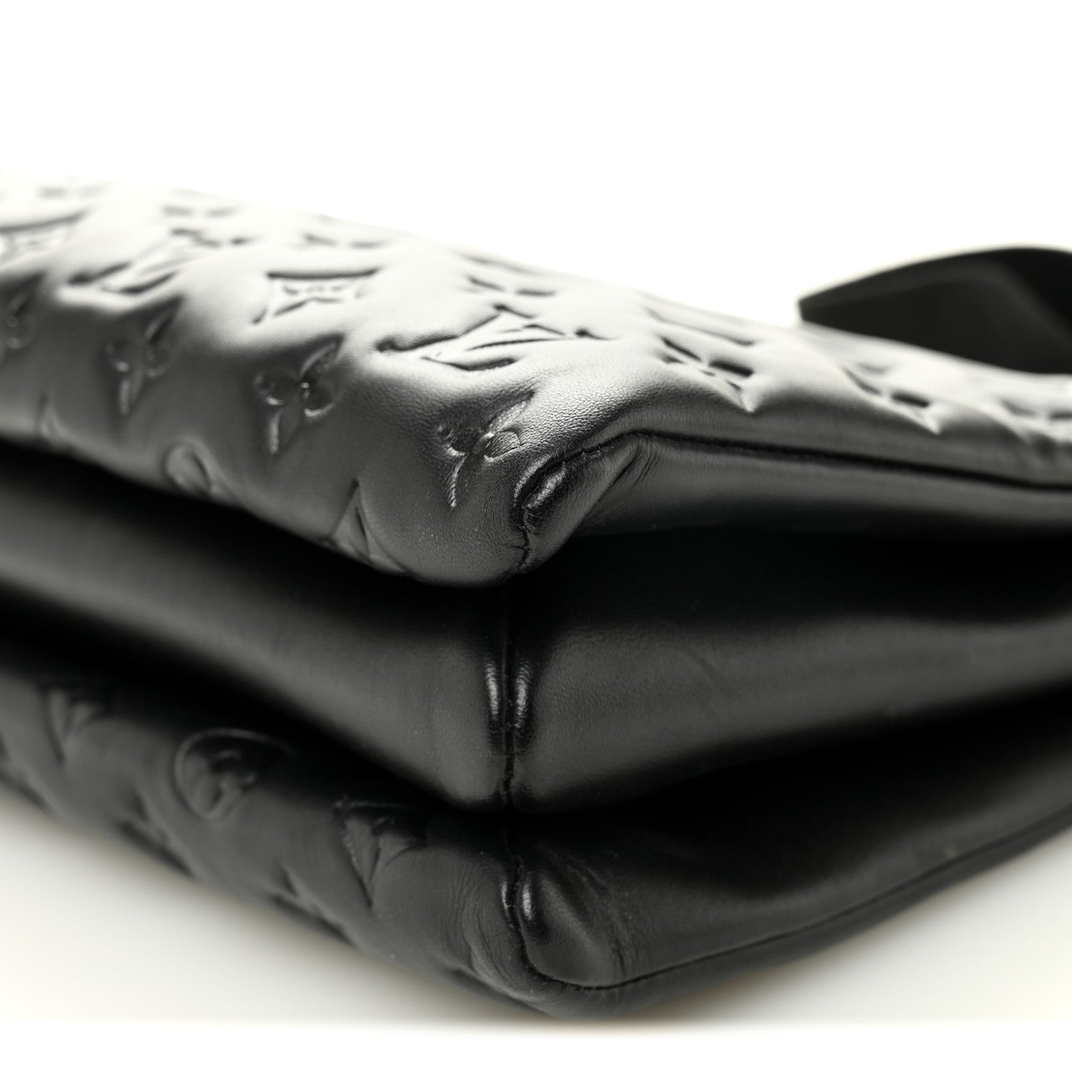 Louis Vuitton Lambskin Embossed Monogram Coussin MM Black 11 of 12