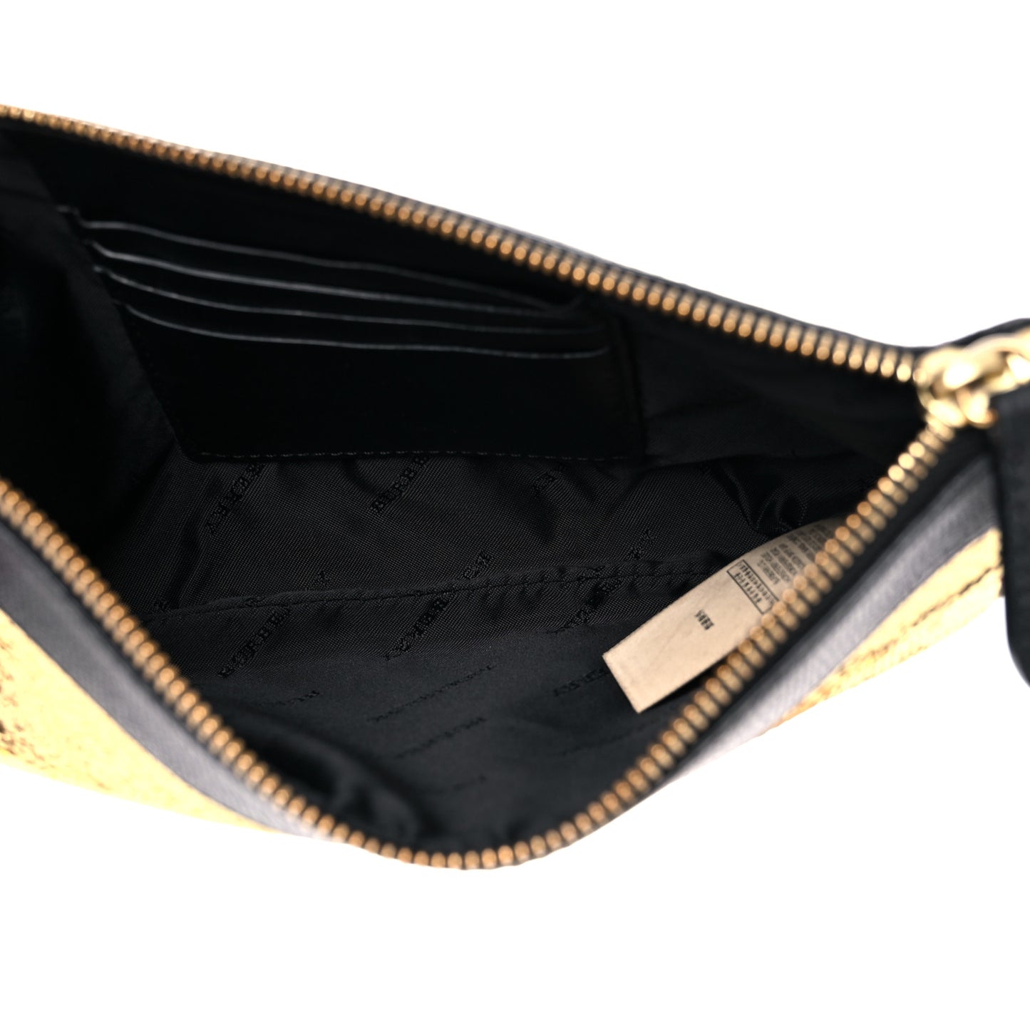 House Check Sequin Peyton Crossbody Clutch Bag Gold Black