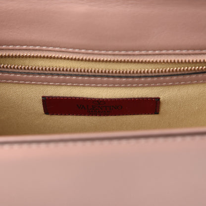 Valentino Garavani Vitello Medium Glam Lock Rockstud Flap Poudre 9 of 10