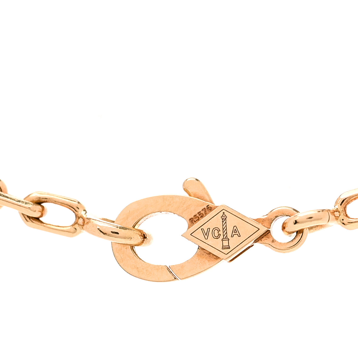 18K Yellow Gold Carnelian 10 Motifs Vintage Alhambra Necklace