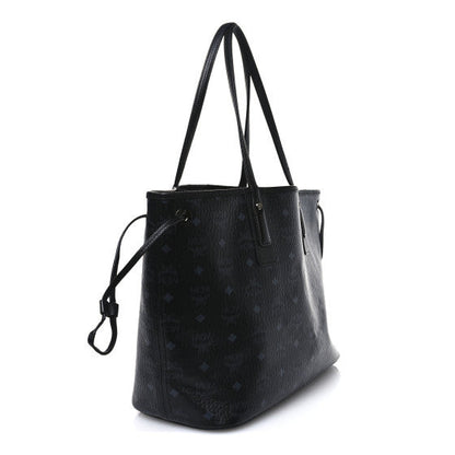 MCM Visetos Medium Liz Reversible Shopper Tote Black 4 of 7