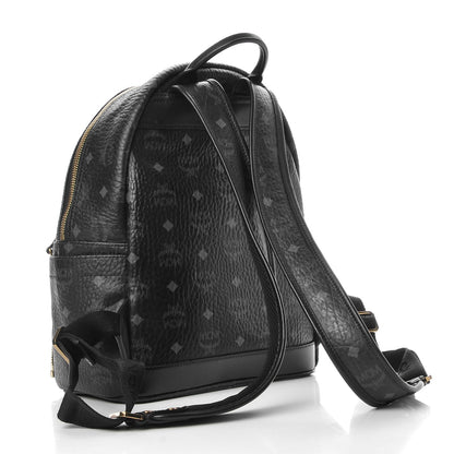 MCM Visetos Small Dual Stark Pocket Backpack Black 3 of 16