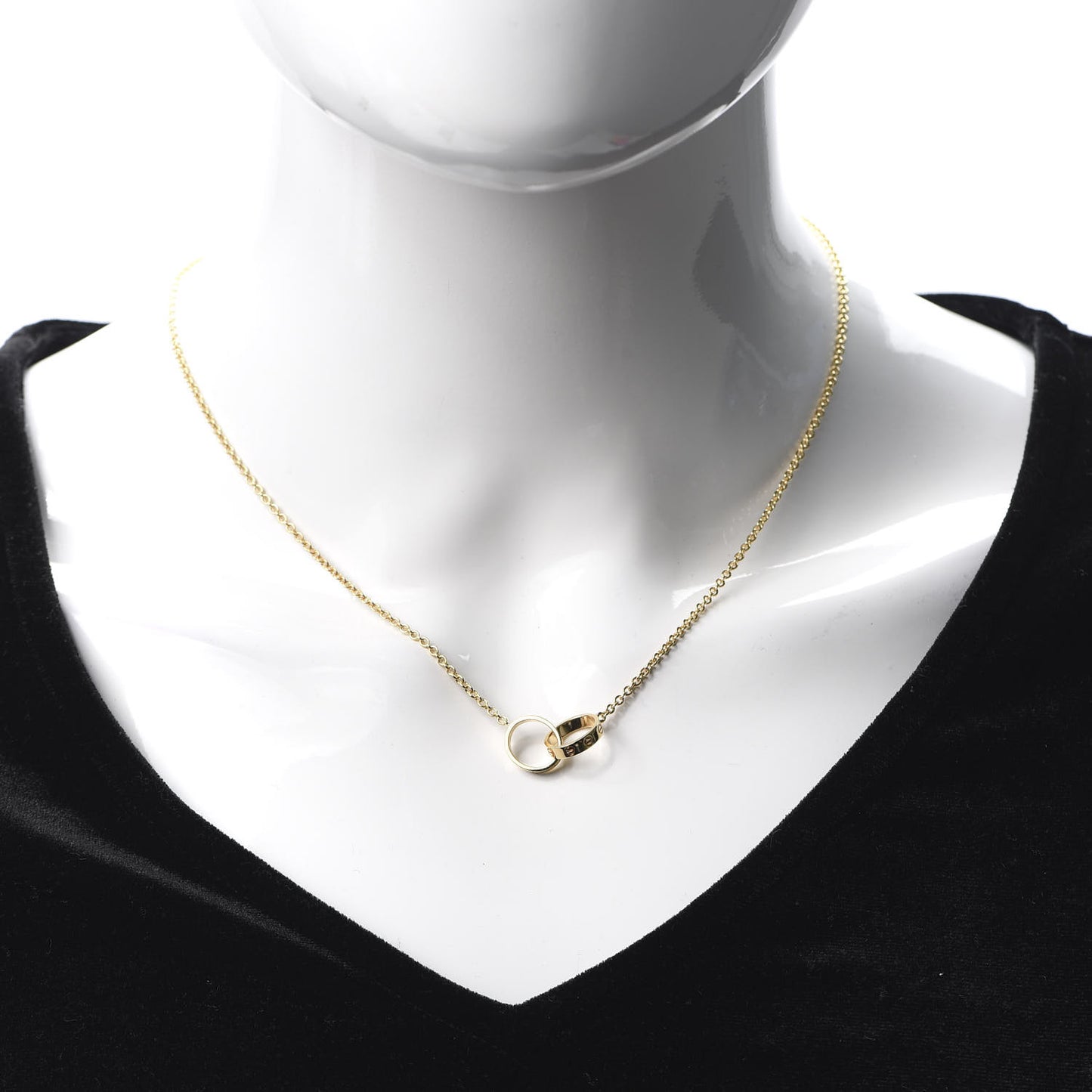 18K Yellow Gold Interlocking LOVE Necklace