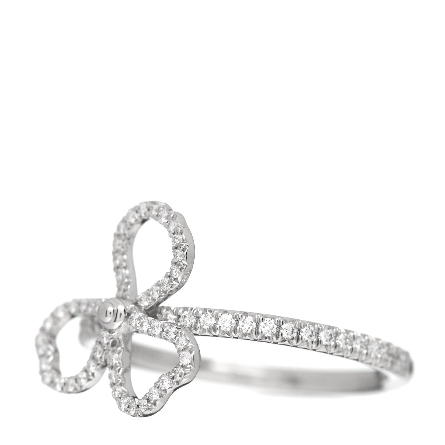 Tiffany Platinum Diamond Small Open Paper Flowers Ring 49 5 3 of 5