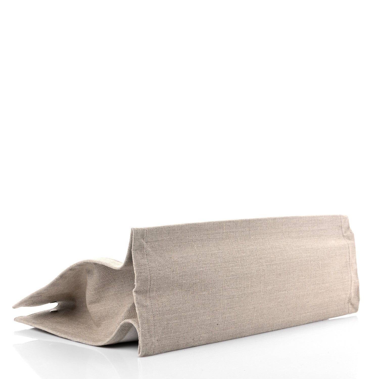 Saint Laurent Linen Calfskin Rive Gauche Tote Optic White 3 of 6